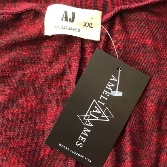 Amelia James Burgundy Allen Batwing Cardigan Size XXL NWT - Picture 7 of 7
